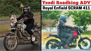 Yezdi Roadking ADV & RE Himalayan SCRAM 411 Spied (RAW Footage)