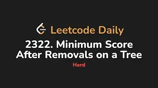 2322. Минимальный результат после удаления на дереве | Leetcode Daily - Python