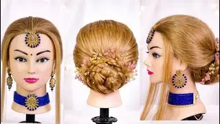Elegant Bridal Bun Hairstyle | Wedding Low Bun with Jewellery | Easy Wedding Hairstyle Step by Step
