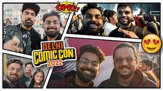 🤩🤯 Met @KaranSinghMagic @GAURAVZONE @ZakirKhan @FottySeven  @BeYourBestOfficialat COMIC CON DELHI 💝😩