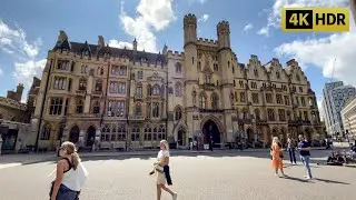 London Walking Tour - Walking around Westminster, Parliament Square Garden, Westminster Abbey 4K HDR