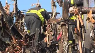 EBU Lithuania Hill of Crosses fire