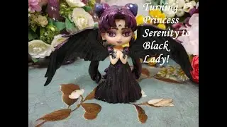 How to Transform  a Black Lady Doll (cute version) from Princess Serenity (Sailor Moon)