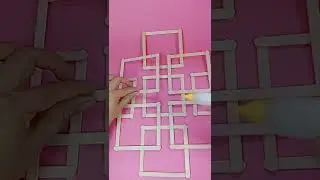 simple and easy wall hanging with popsicle stick/ unique Wall hanging/wallmate/home decor ideas #diy