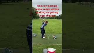 Morning school range session working on getting shallower and not coming up so steep #golfgear