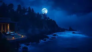 Are You Okay Tonight? Ambient Lullaby Music with Night Ocean Waves for Sleep