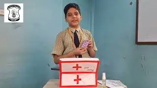 We train them young. Explanation about first aid box 