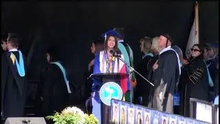 Illasell Tan Singing the National Anthem at Temescal Canyon High School graduation /class of 2025