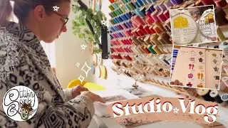 Embroidery Studio Vlog 04 ※ The Red Dress and The farm house