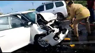 Rameshwaram road manda pam car accident car full damaged @gkaviking7965