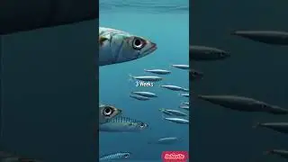Mackerel evolution from tiny to big#evolution #fish #shorts