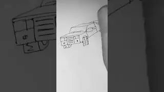 EASY WAY TO DRAW A CAR🔥#art #drawing #cars #howtodraw #easydrawing #shorts #drawingtutorial