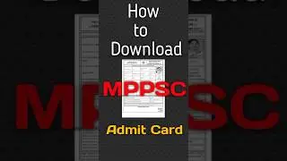 How to download MPPSC admit Card | #shorts #mppsc #admitcard #trending #viralvideo #exam