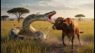 1️⃣ &ldquo;Giant Python Attacks White Bull &mdash; Real Rescue!&rdquo;