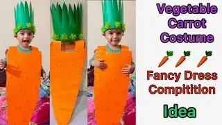 DIY Carrot costume | DIY Vegetable Costume For Fancy Dress Competition |  Fancy Dress Costume Ideas