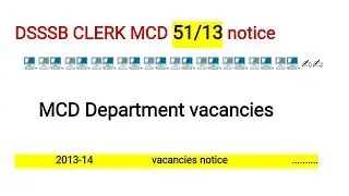 Dsssb 51/13 NOTICE