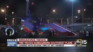 Southwest Airlines Flight 211 lands safely with blown tire at Sky Harbor