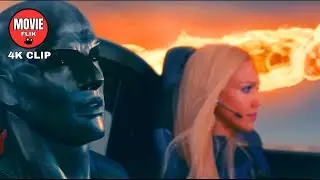 Dr Doom Attacks The Fantasticar | Fantastic Four: Rise of the Silver Surfer (2007) | 4K Movie Clip