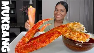 GIANT KING CRAB LEGS +SEAFOOD BOIL MUKBANG | STORYTIME