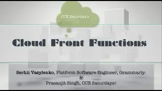 AWS CloudFront Functions with Live Demonstration | Serhii Vasylenko & Prasanjit Singh