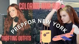 COLORING MY HAIR RED, THRIFTING OUTFITS & CHATS/PACKING FOR NYC!!!!