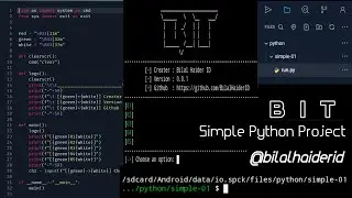 Python Simple Project BIT Open Source Script Full Video - BilalHaiderID