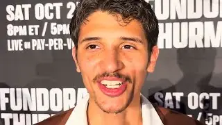 Sebastian Fundora REACTS to Keith Thurman SIZE DIFFERENCE at Face Off & LAUGHS at his REALITY CHECK