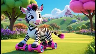Zoomie Zebra&rsquo;s Roller Skate Party | Funky Zebra Song for Kids | Skating Adventure Rhyme