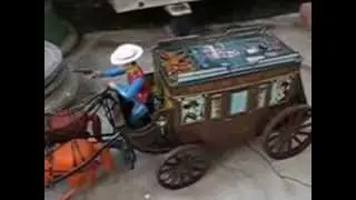Overland Stage Coach MT-Japan Tin toy Battery operated