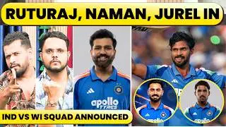 🔴India Squad Announced vs WI - Ruturaj, Naman Dhir, Jurel In Squad, Rohit for WC, Hardik, Pant out