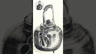 How to Draw Kettle #art #drawing #sketch #shading #charcoal #pencil #shorts #teapot #viral #tea