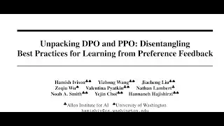 [QA] Unpacking DPO and PPO: Disentangling Best Practices for Learning from Preference Feedback