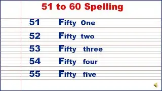 51-60 spelling | 51 se 60 tak spelling | forty one to fifty spelling | Ujjwal Lakshya |