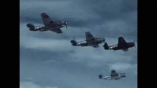 TBM Avengers of Marine Aircraft Carrier Squadron VMTB-143 Formation Flight During WW2