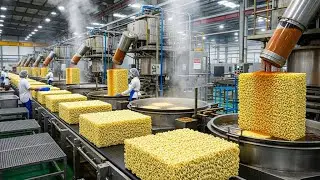 Inside a Modern Instant Noodle Factory: From Wheat Grain to Finished Bowl (Full Process)