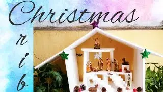 DIY|Last minute Super Easy homemade Christmas Crib using Thermocol  Craft Tutorial