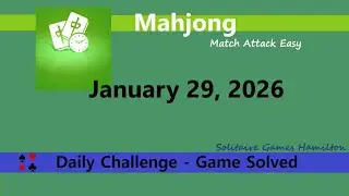 Microsoft Mahjong | Match Attack Easy - January 29, 2026 | Daily Challenges
