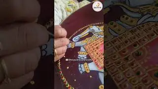 Tanjore style fabric painting class #onlinesclasses #fabricpainting #painting #art