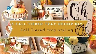 5 Fall Tiered tray decor + Fall Tiered tray Styling