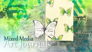 Dylusions Butterfly Collage  |  Mixed Media Art Journal Page