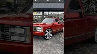 26&rdquo; Vestavia Artis Wheels on OBS Chevy 1500 #obschevy #obs #vestavia #droppedtrucks #silverado