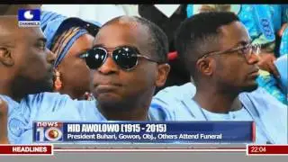 News@10: Elder Statesmen, Others Pay Last Respect To HID Awolowo 251115 Pt 1