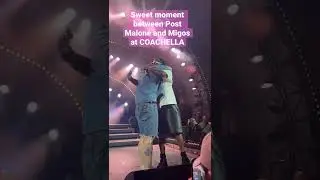 Sweet moment between Post Malone & Migos @revolve Front Row #Shorts