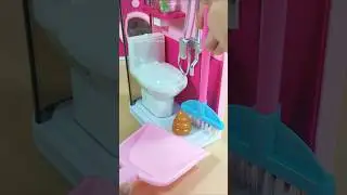 Satisfying Miniature: Cleaning Toilet Bowl Set Toys Playset ASMR (No talking)
