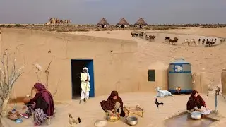 Village Women Morning Routine in Cholistan | Traditional Desert Village Life | Old Culture of Punjab