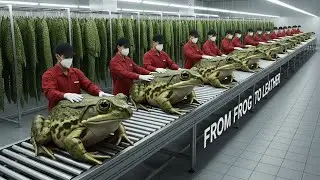 Inside a Frog Processing Factory | From Arrival to Finished Leather (Full Process)