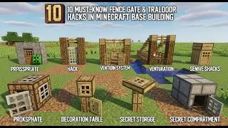 10 Must Know Fence Gate & Trapdoor Hacks in Minecraft Base Building 2025