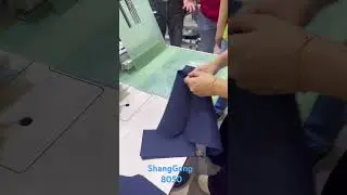 ShangGong Template machine 8050, sewing pockets. Auto laser cutting, auto suction. #machine