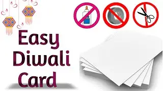 Diwali greeting card making । Handmade Diwali card । Handmade card making ideas