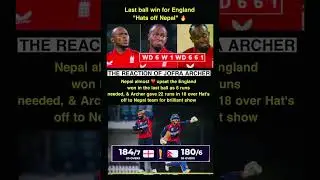 Last ball win for England 